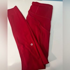 Red lululemon leggings